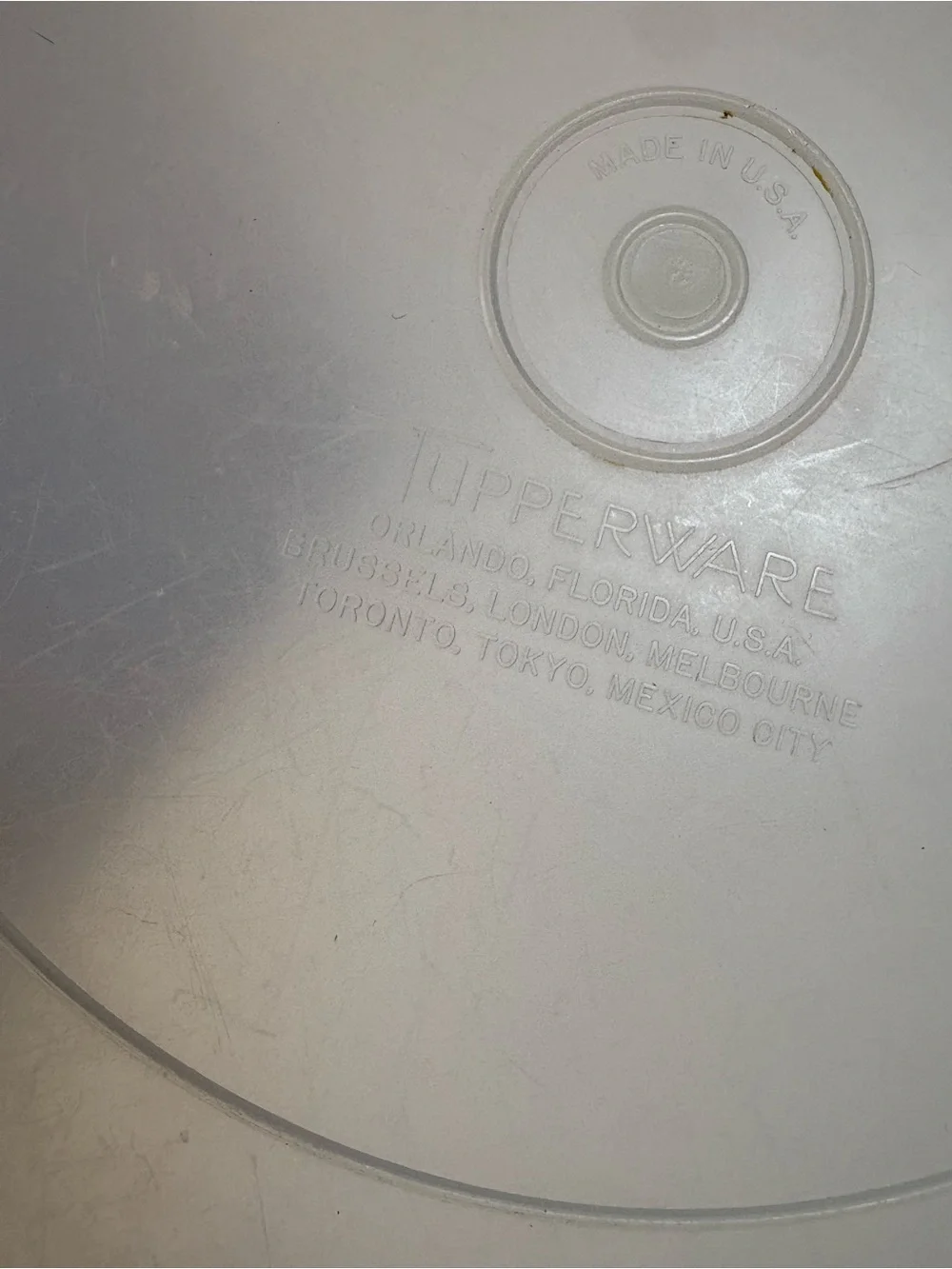 Two Tupperware Replacement Lids Large For 12” Bowl (Lids Only)